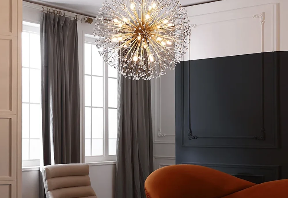 metal and crystal chandelier